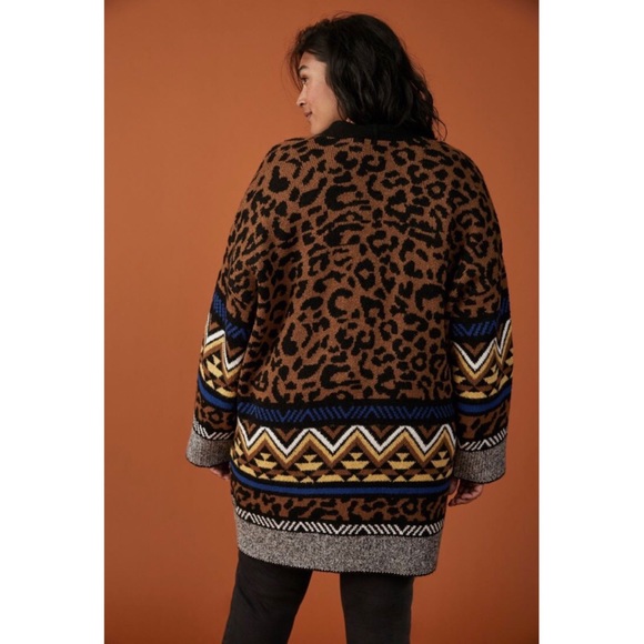 NWT ANTHROPOLOGIE MARSEILLE LEOPARD CARDIGAN - Picture 3 of 9